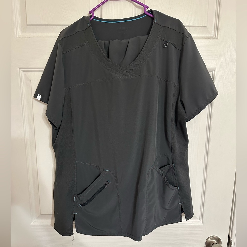 Grey Scrubstar 4-Way Stretch Scrub Set